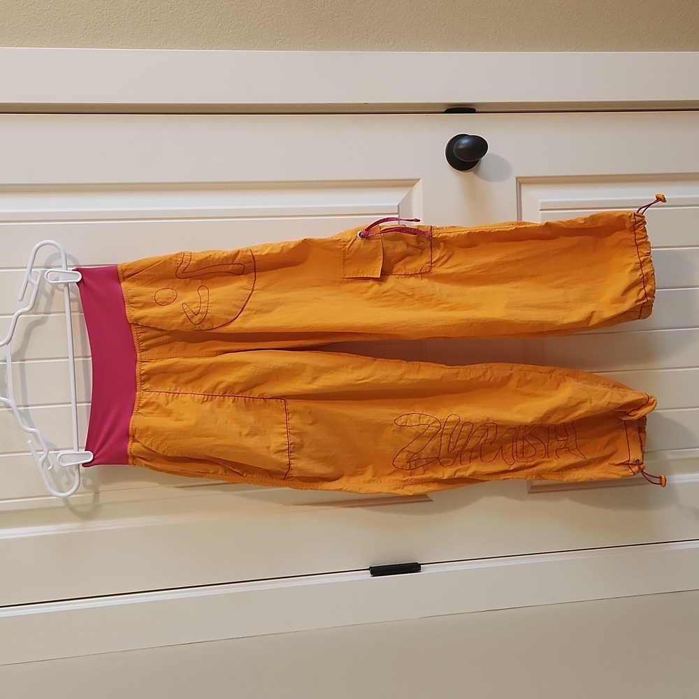 Zumba nylon pants, size medium, orange.